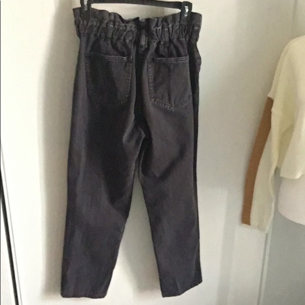 PacSun Women’s Paperbag Waist Black Denim Mom Jeans - Picture 3 of 7